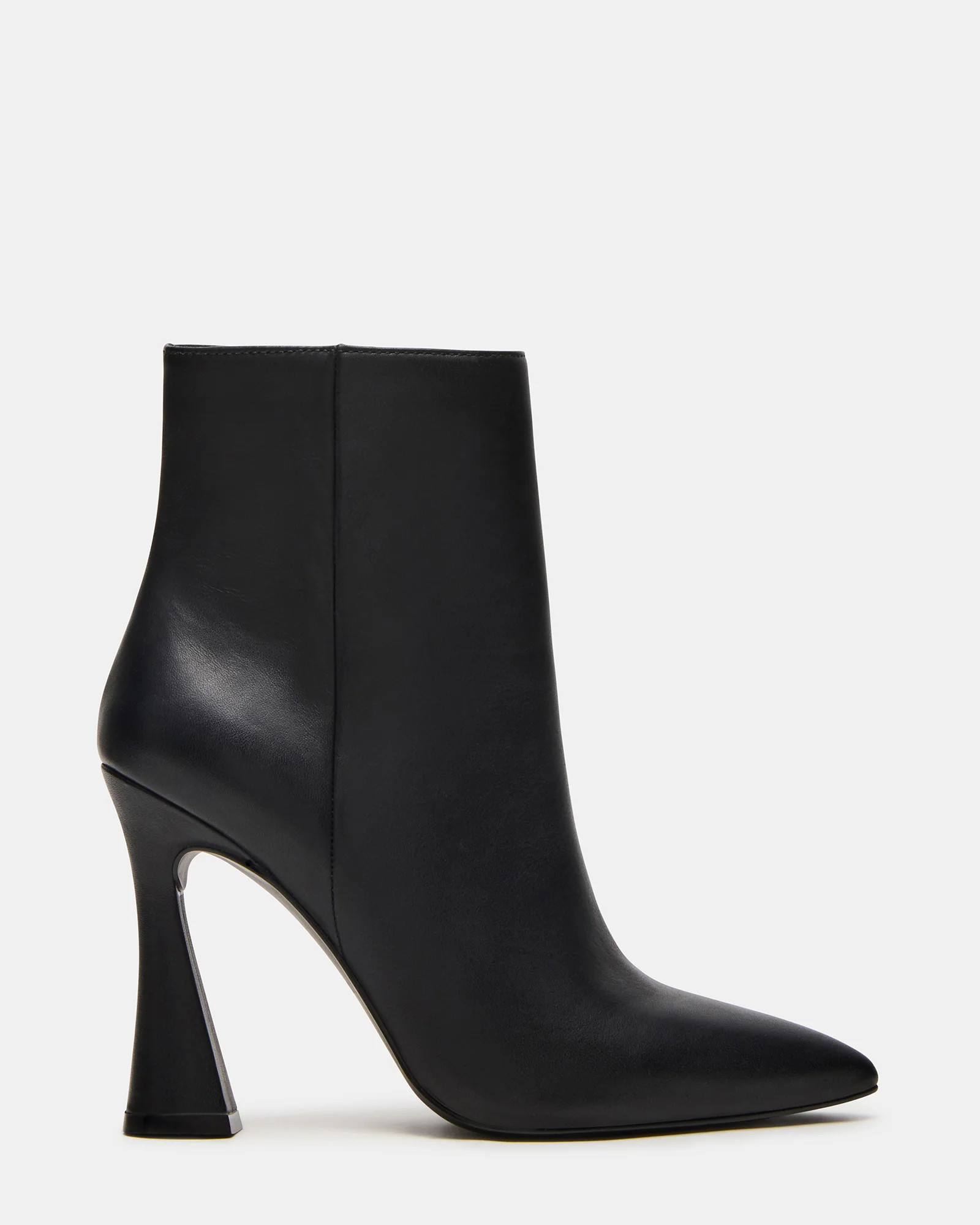 BOLERO Black Leather Pointed-Toe Heeled Women's Ankle Boot | Steve Madden (US)