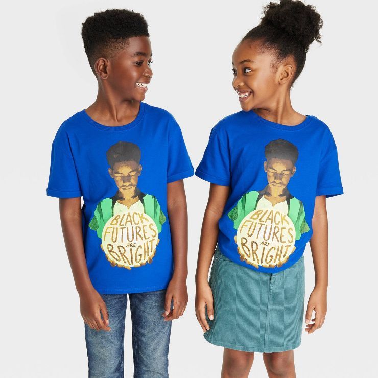 Black History Month Kids' Bright Futures Short Sleeve T-Shirt - Blue | Target