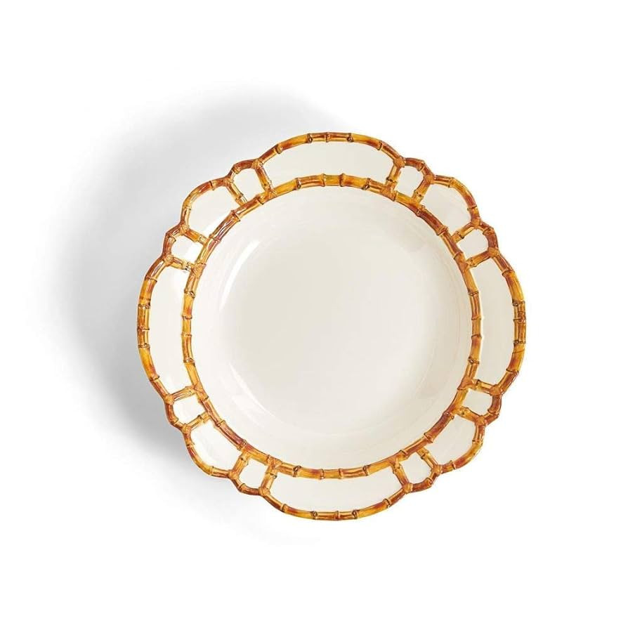 Two's Company Bamboo Touch Serving/Centerpiece Bowl with Bamboo Rim Design | Amazon (US)