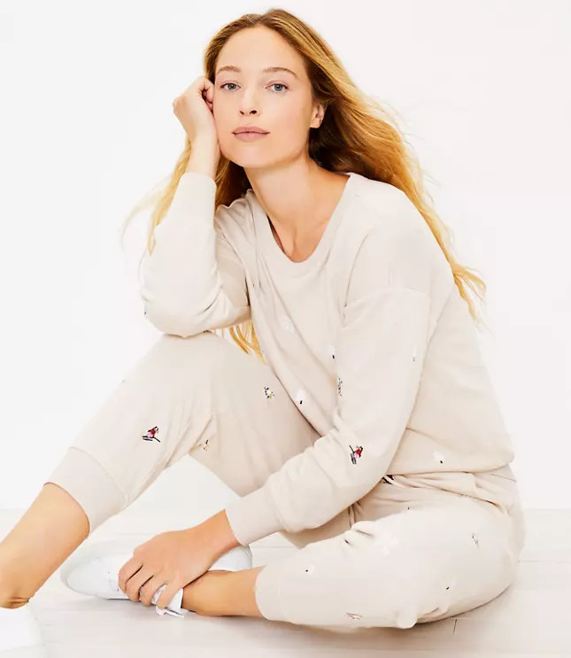 Lou & Grey Ski Cozy Cotton Terry Sweatpants | LOFT