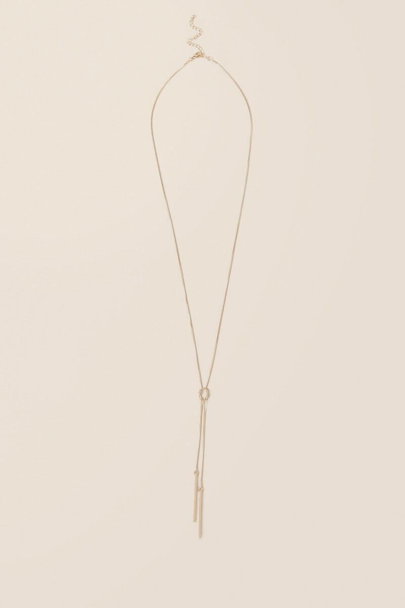 Laurel Knotted Bar Necklace in Gold | Francesca’s Collections