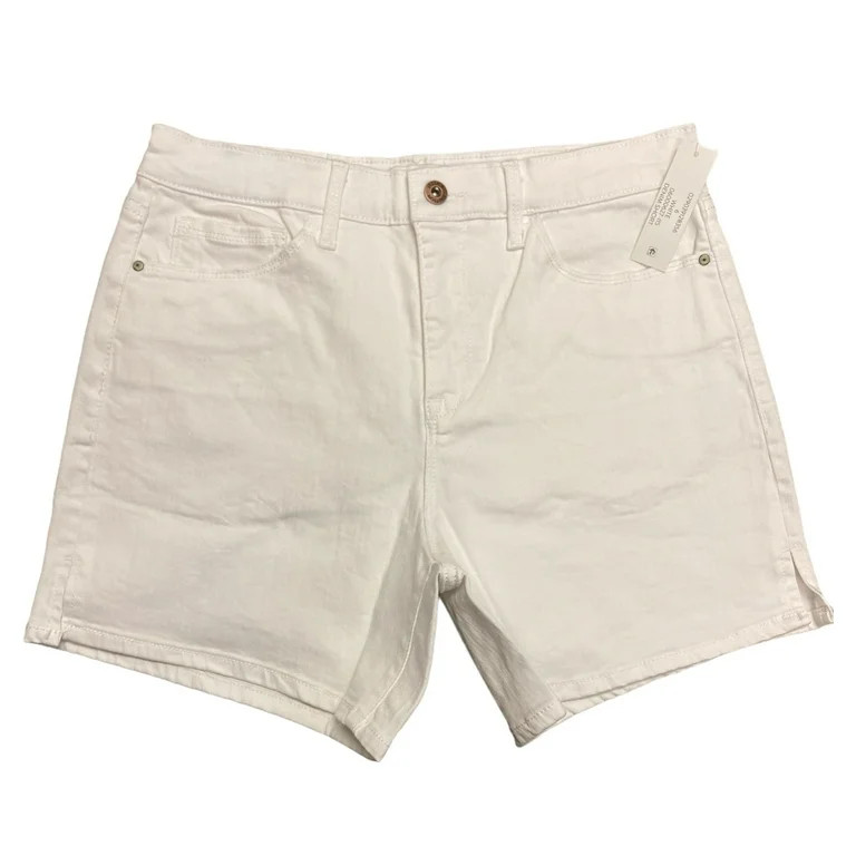 Jessica Simpson Women's High Rise Relaxed Fit Side Slit Short (White, 6) - Walmart.com | Walmart (US)