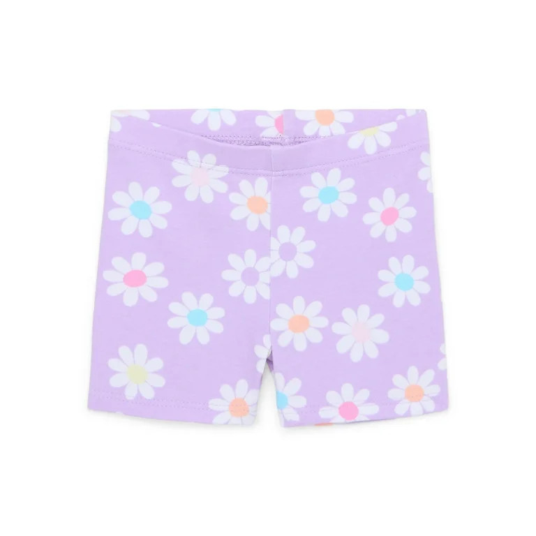Garanimals Baby Girl Printed Jersey Bike Shorts, Sizes 0-24 Months | Walmart (US)