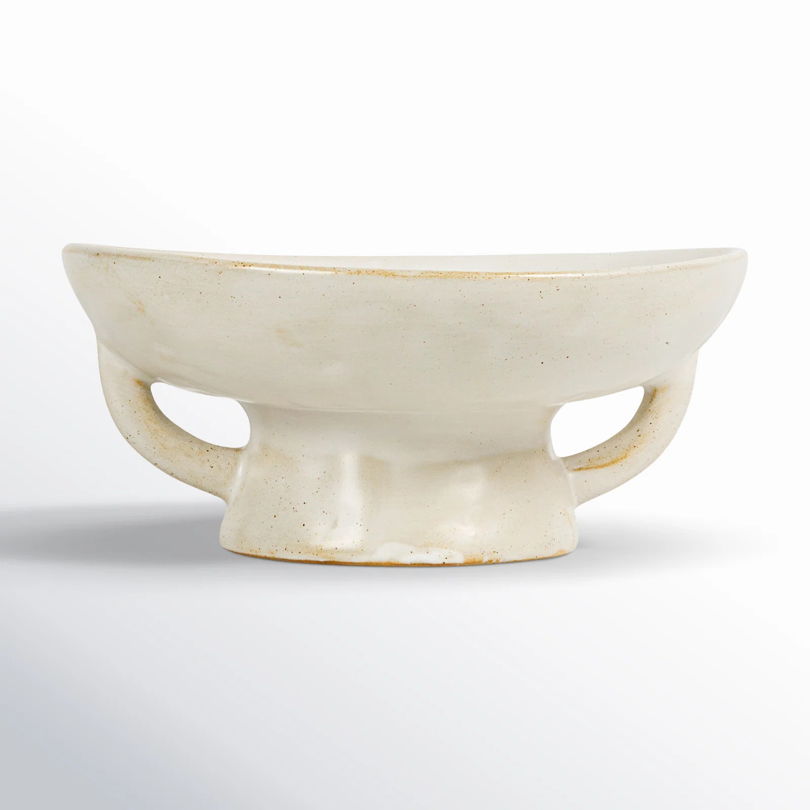 Stoneware Pedestal Bowl with Handles | Wayfair North America