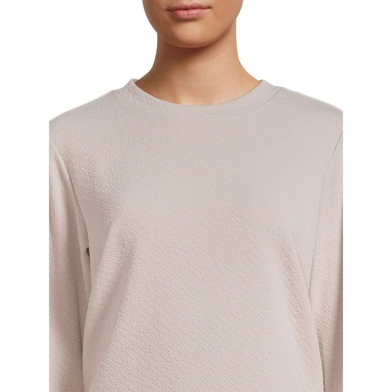 Avia Women's Textured Tee (T-Shirts) with Long Sleeves, Sizes XS-XXXL | Walmart (US)