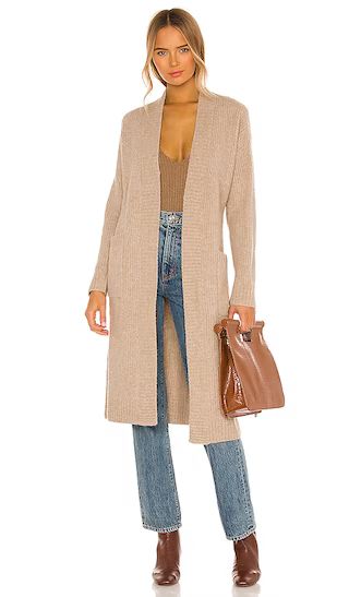 Camogli Belted Cardigan in Taupe | Revolve Clothing (Global)