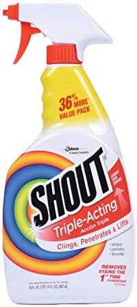 Shout Triple-Acting Laundry Stain Remover Spray Bottle for Everyday Stains, 30 fl oz Value Pack | Amazon (US)