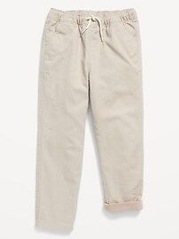 Loose Taper Jersey-Lined Twill Pull-On Pants for Toddler Boys | Old Navy (US)