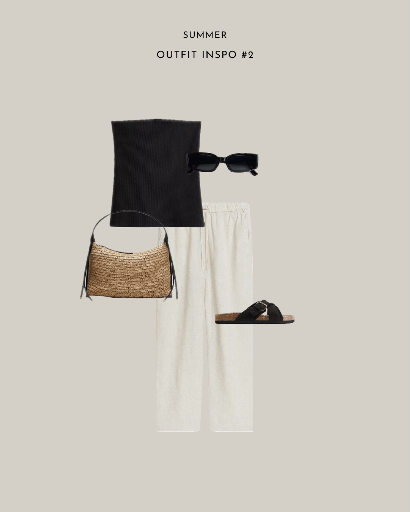 Summer outfit inspo #2

rectangular sunglasses, black tube top, linen trousers, straw bag, black sandals 

#LTKgetaway #LTKsummer #LTKstyletip