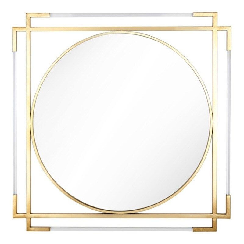 Verona Gold and Clear Acrylic Wall Mirror | Bed Bath & Beyond