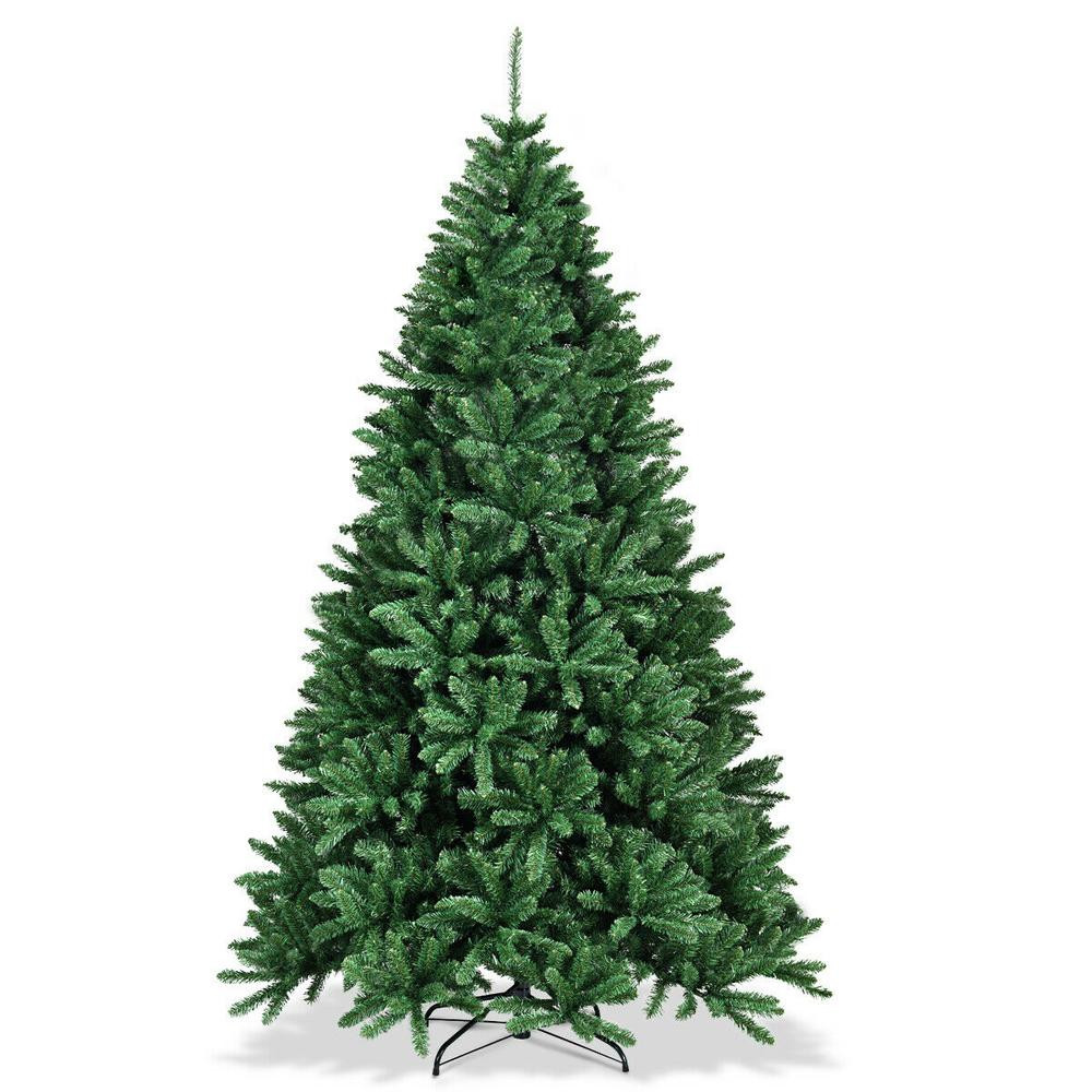 Costway 7.5 ft. Unlit Douglas Full Fir Hinged Artificial Christmas Tree with 2254-Tips | The Home Depot