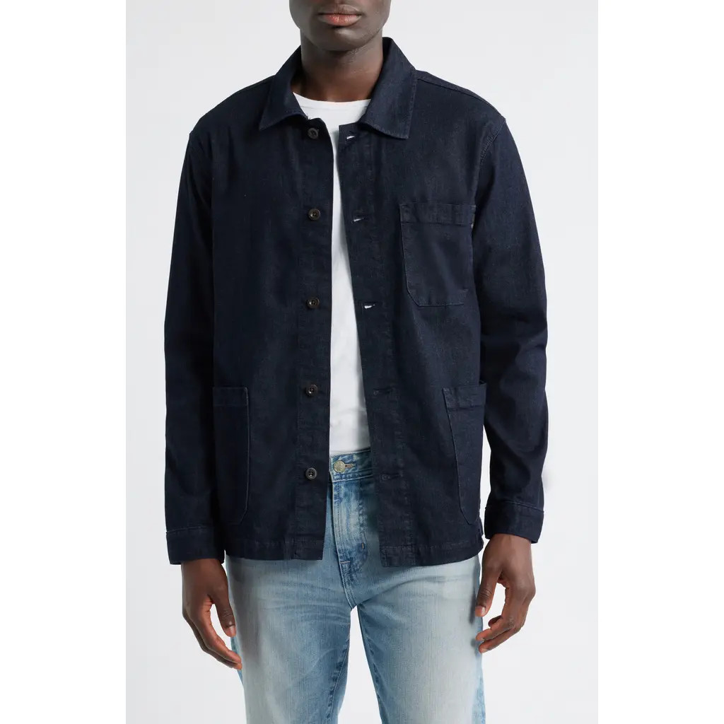 AG Roari Stretch Denim Chore Coat in Marine at Nordstrom, Size Small | Nordstrom