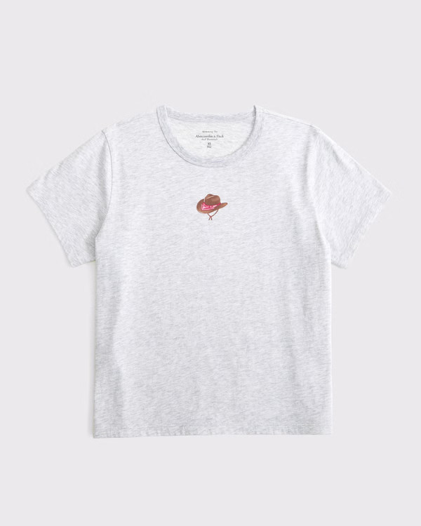 Short-Sleeve Cowboy Hat Graphic Skimming Tee | Abercrombie & Fitch (US)