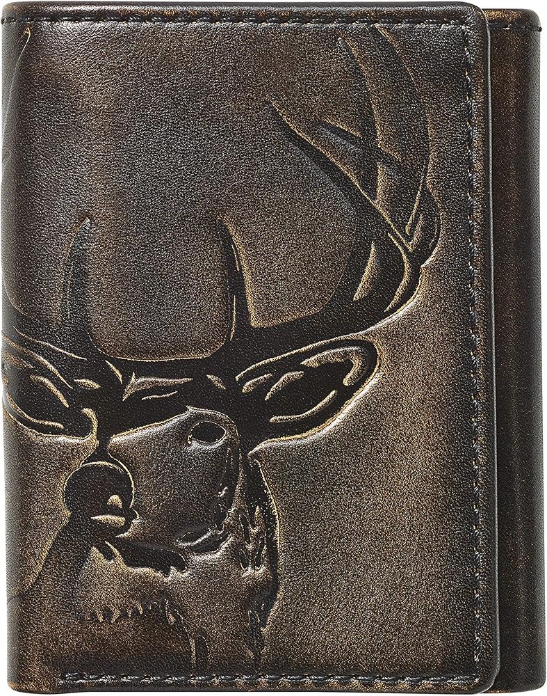 House of Jack Co. DEER Trifold Wallet For Men | Hand Burnished Full Grain Leather | Mens Trifold ... | Amazon (US)