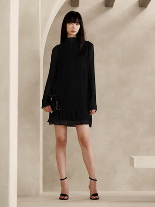 Delana Pleated Mini Dress | Banana Republic (US)