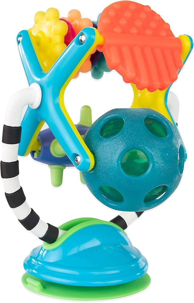Sassy Teethe & Twirl Sensation Station 2-in-1 Suction Cup High Chair Toy | Developmental Tray Toy... | Amazon (US)