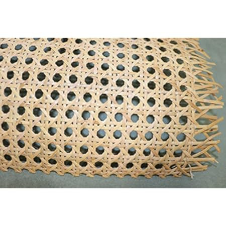Aoibrloy 17" Natural Rattan Cane Webbing for Caning Projects, Pre - Woven Open Rattan Mesh, Cane Mes | Amazon (US)
