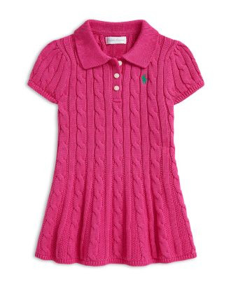 Girls' Cable Knit Cotton Polo Sweater Dress - Baby | Bloomingdale's (US)