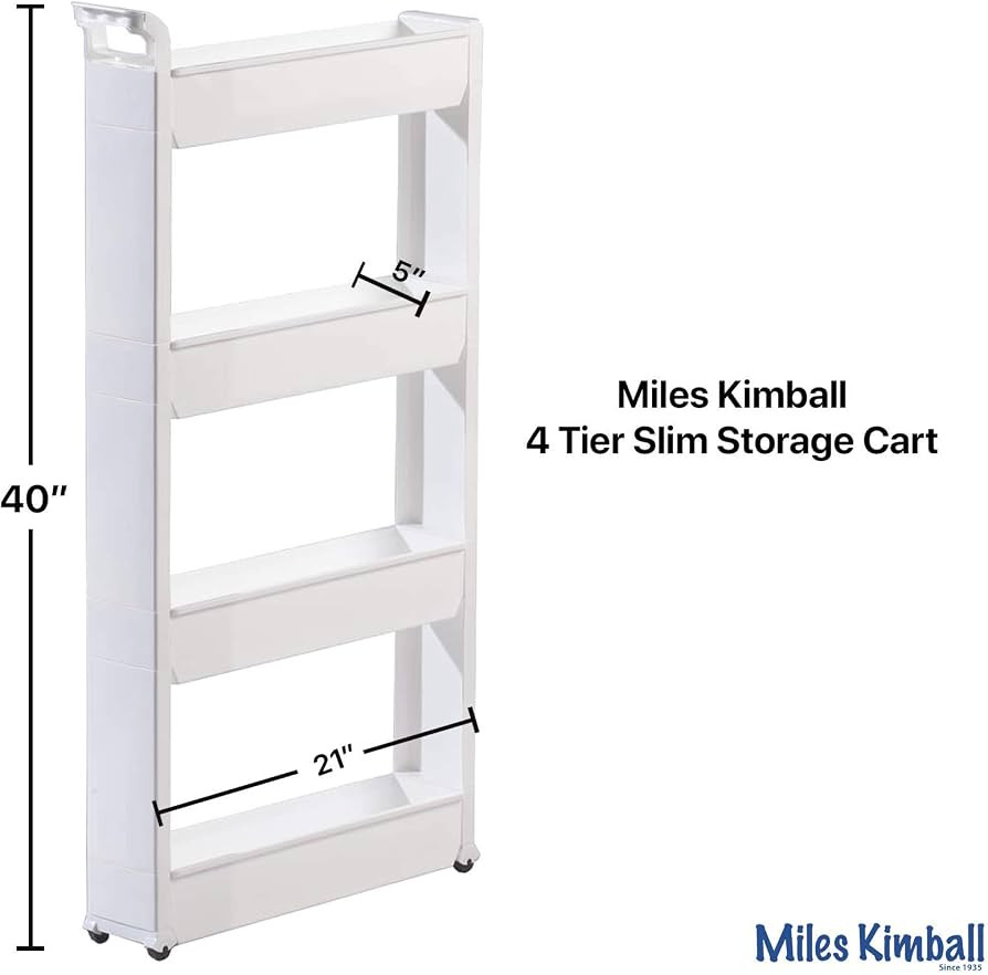 Slim Storage Cart 4 Tier | Amazon (US)