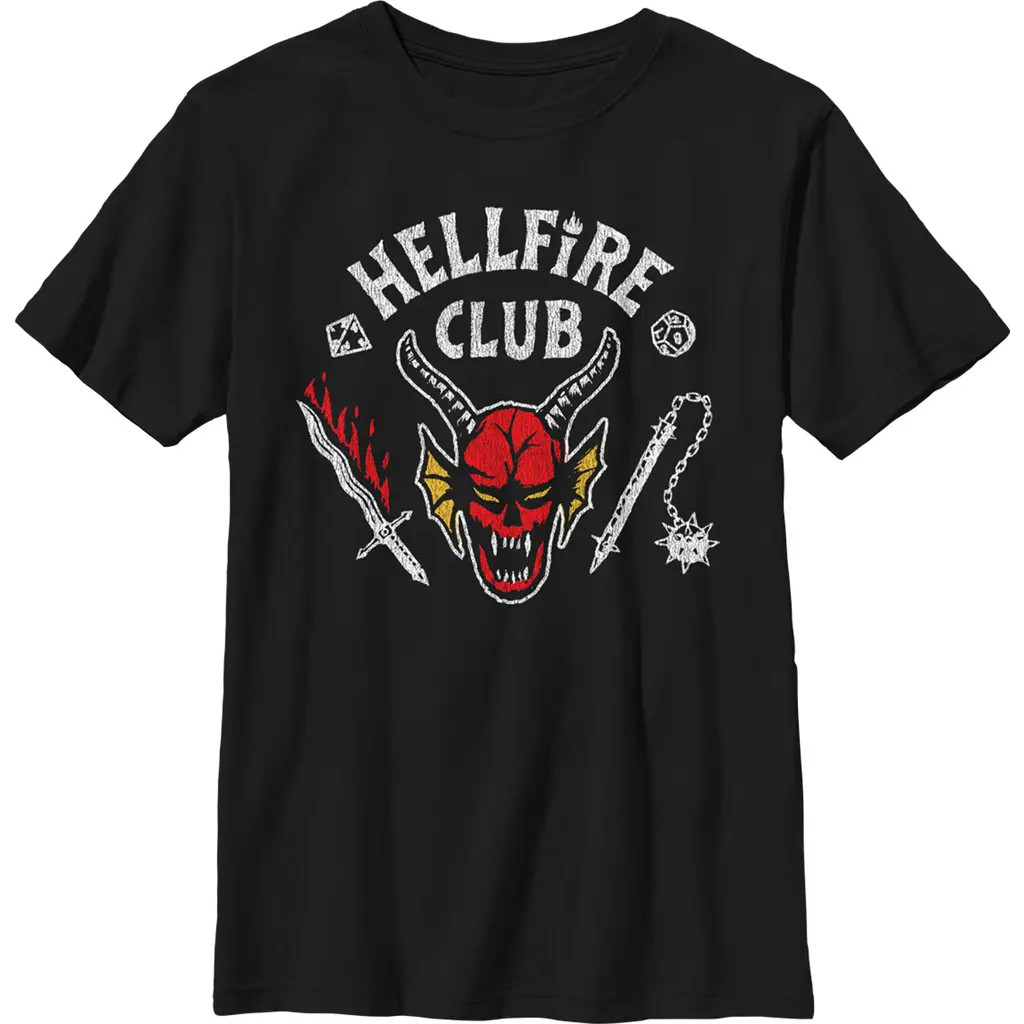 Netflix Boys' Stranger Things Hellfire Club Costume Graphic T-Shirt in Black at Nordstrom, Size Small | Nordstrom