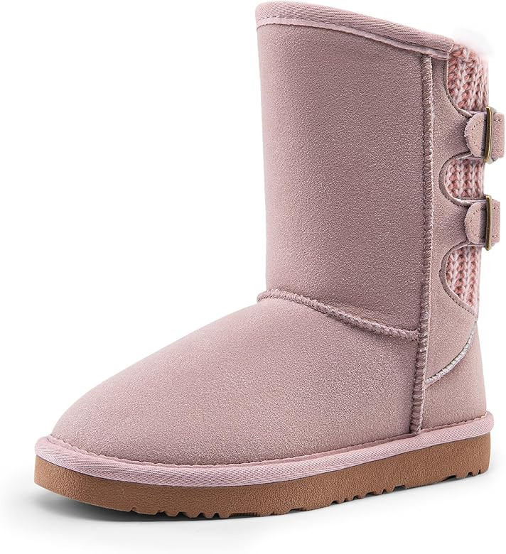 DREAM PAIRS Girls Boys Winter Boots Faux Fur Lined Mid Calf Kids Snow Tall Shoes FuzzyChic Kid's ... | Amazon (US)