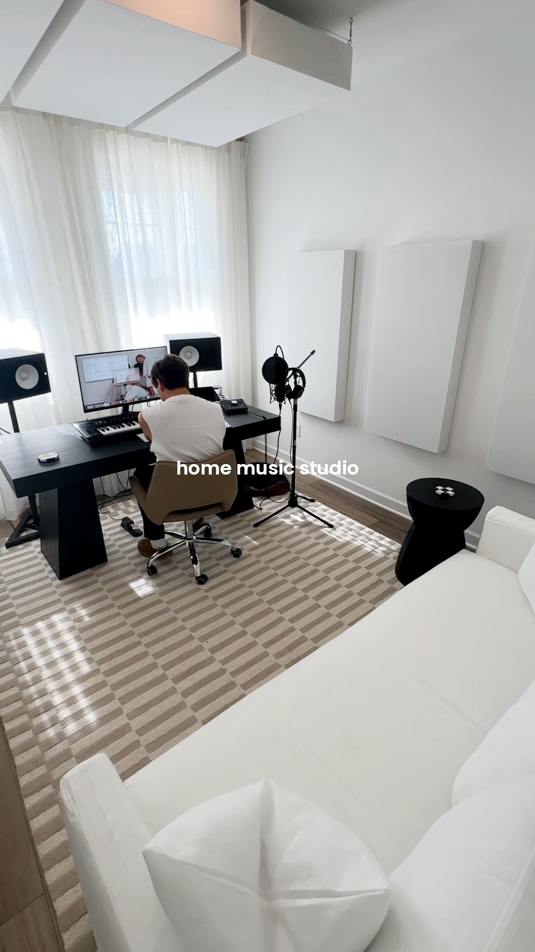 had so much fun flipping this space! furniture is cb2 & wayfair! 

rug/couch on sale now 🤝

#music #studio #rug #slipcoversofa #desk

#LTKHome #LTKSaleAlert