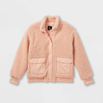 Girls' Sherpa Bomber Jacket - art class™ | Target