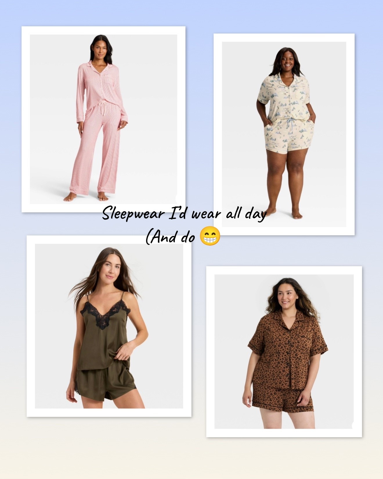 “A few pajama sets too good not to share 💕
Linked everything on my LTK 🛍️”

#LTKSleepwear #CozyStyle #LTKFinds #LTKUnder50 #WeekendVibes

#LTKOver40 #LTKHome #LTKMidsize