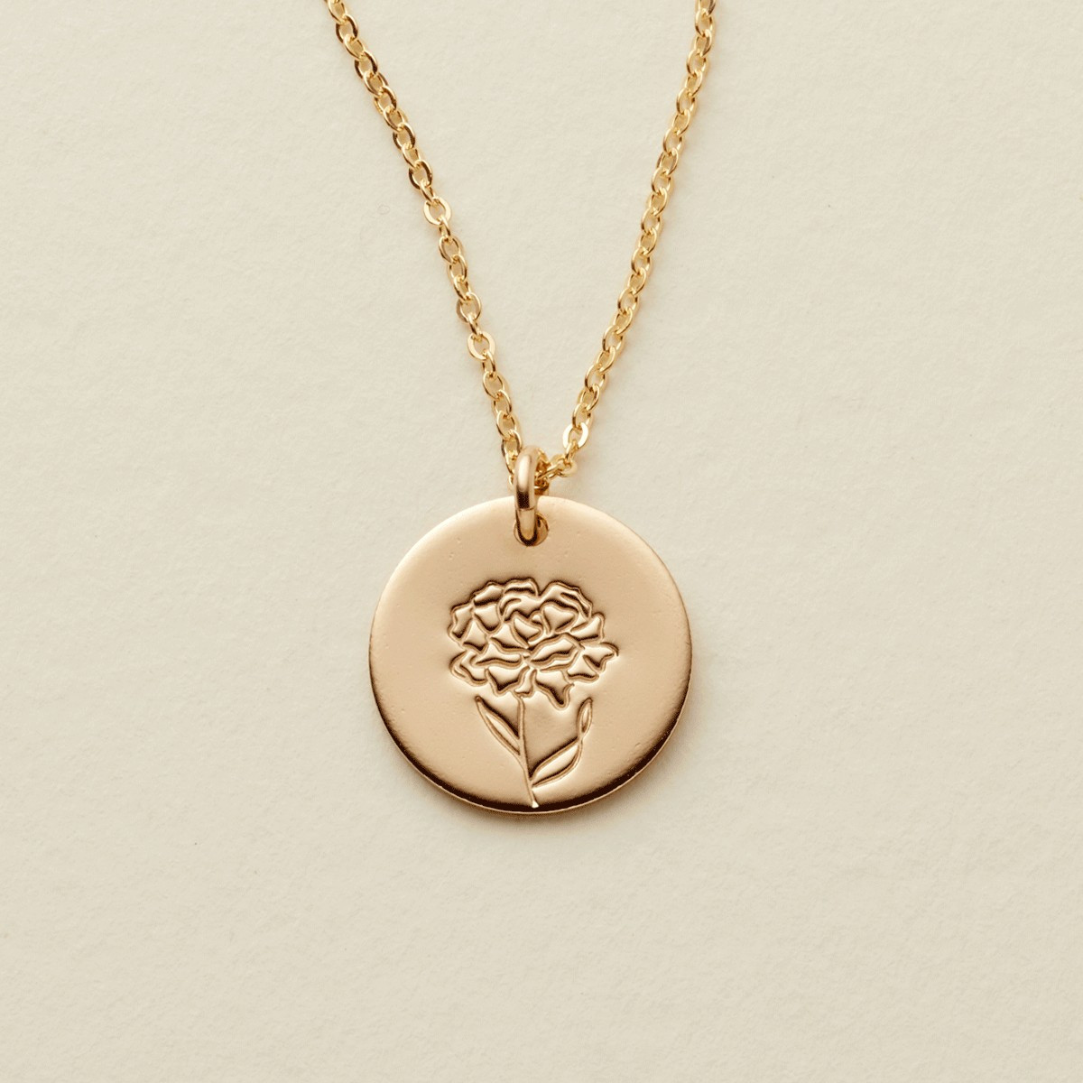 Birth Flower Necklace - 1/2" | Made by Mary (US)