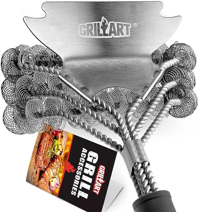 Grill Brush and Scraper Bristle Free – Safe BBQ Brush for Grill – 18'' Stainless Grill Grate ... | Amazon (US)