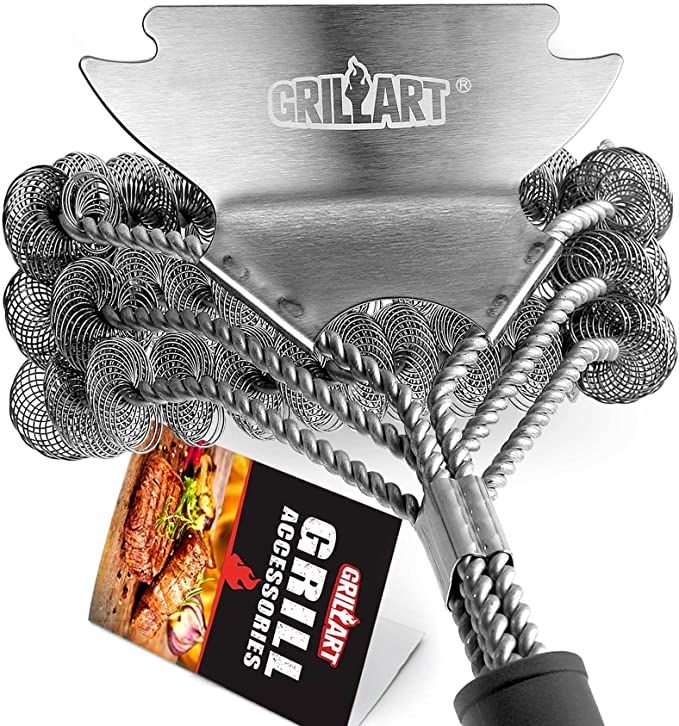 Grill Brush and Scraper Bristle Free – Safe BBQ Brush for Grill – 18'' Stainless Grill Grate ... | Amazon (US)