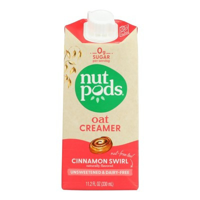 Nutpods Unsweetened & Dairy Free Cinnamon Swirl Oat Creamer - Case of 12/11.2 oz | Target