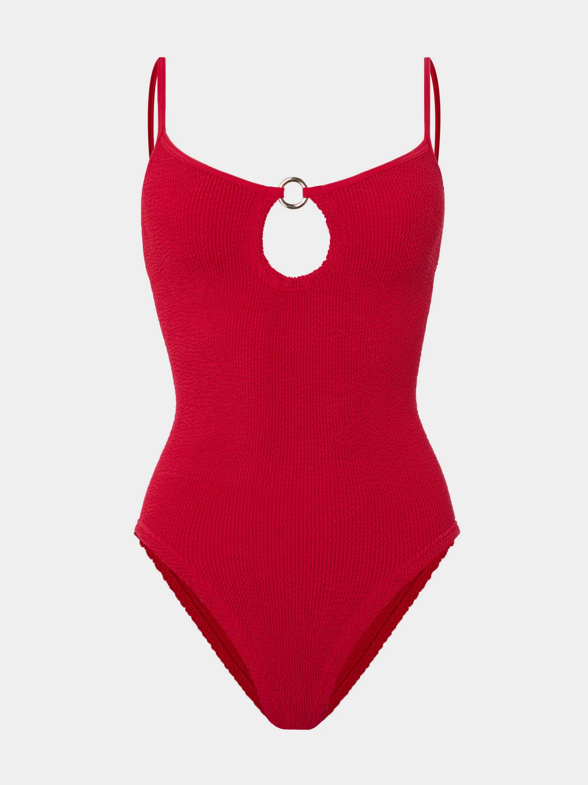 Toni With Gold Hoop Swim - Red | HUNZA G