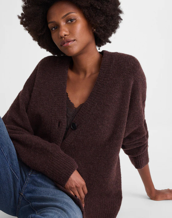 V-Neck Drop-Shoulder Cardigan | Madewell