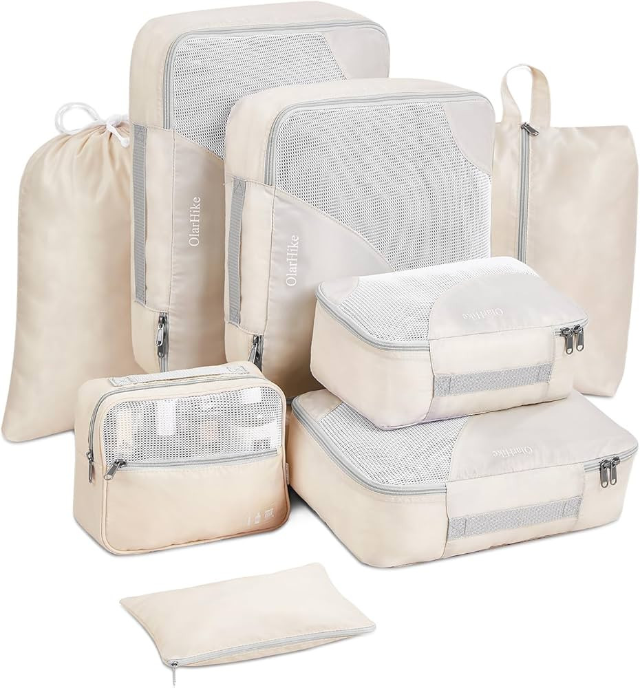 OlarHike 8 Packing Cubes Set, 4 Sizes (Extra Large, Large, Medium, Small) for Luggage Organizer, ... | Amazon (US)