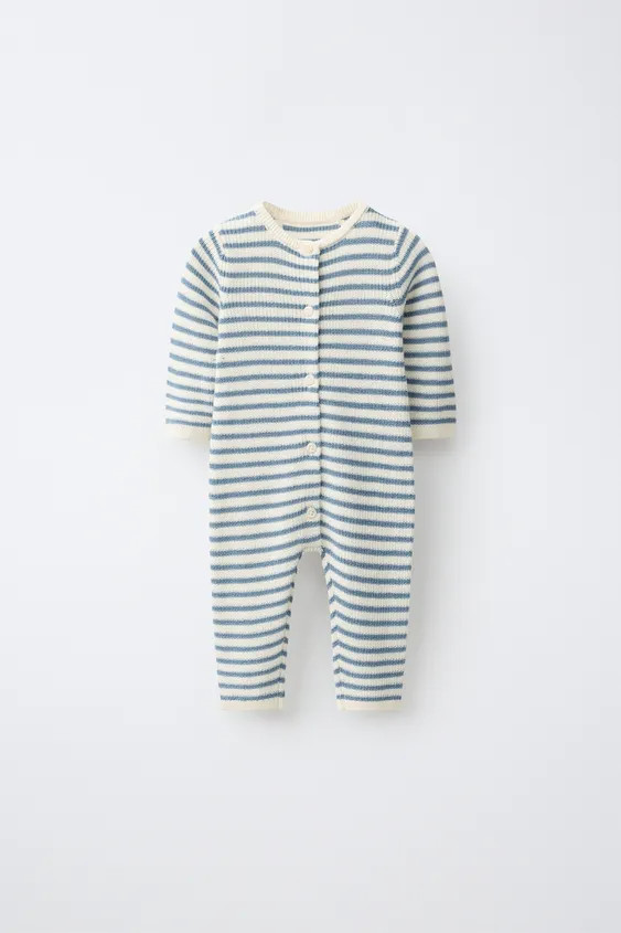 STRIPED KNIT JUMPSUIT | Zara US