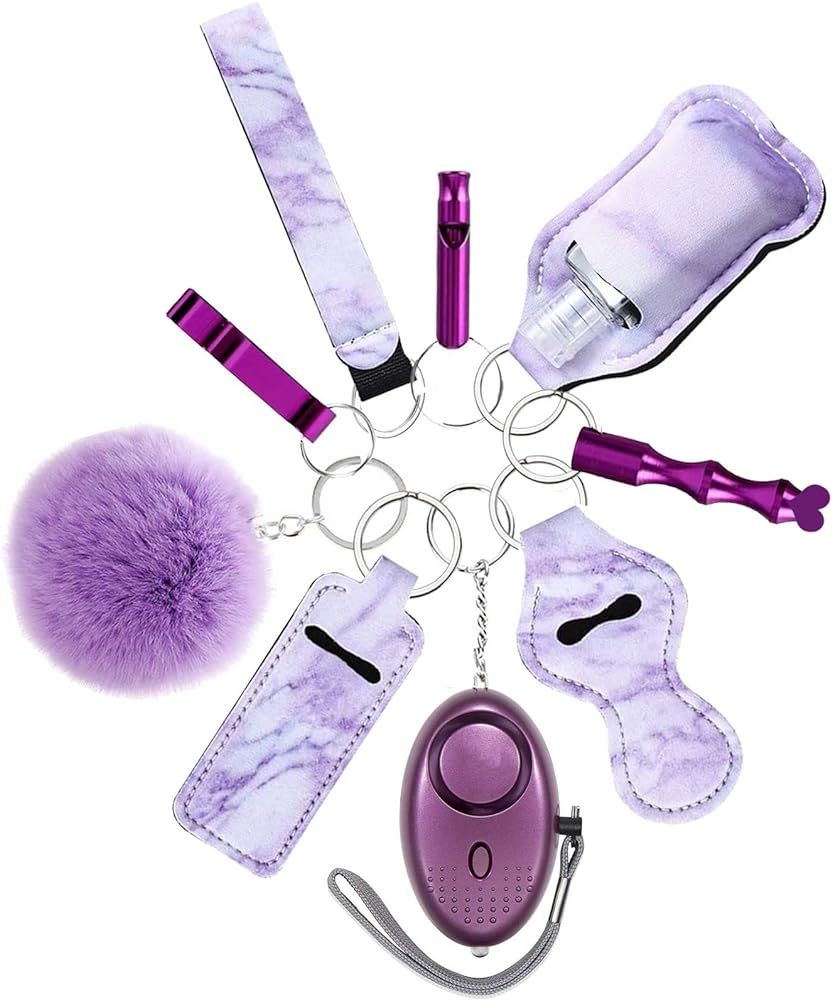 Fanutopie Keychain set for Women Accessories Personal Safety Alarm Lip Balm Lanyard Wirstlet with... | Amazon (US)