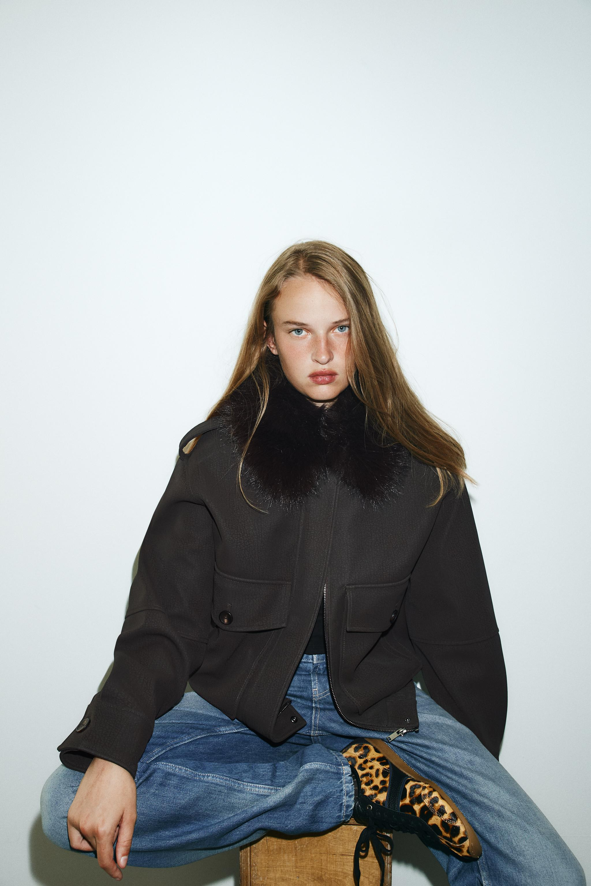 ANIMAL PRINT LEATHER SNEAKERS | Zara US