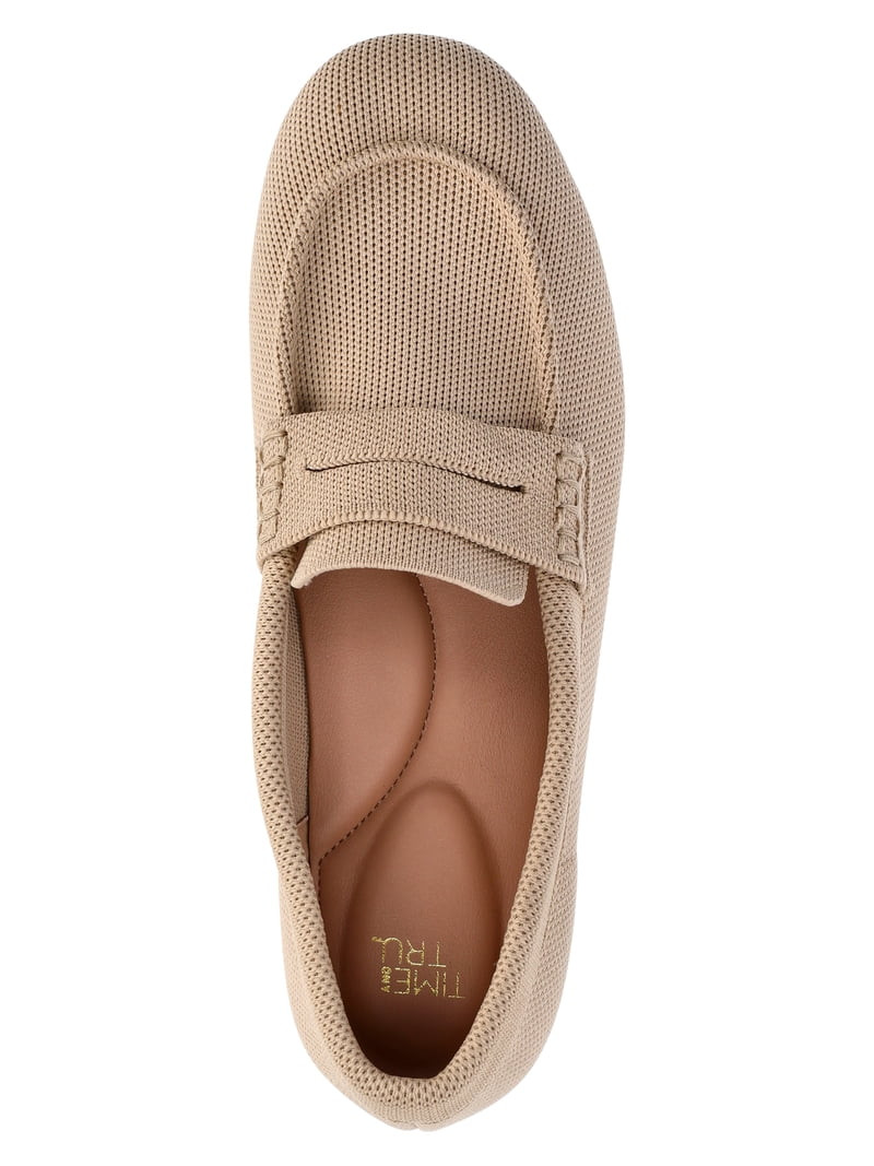Time and Tru Women's Knit Comfort Loafers - Walmart.com | Walmart (US)