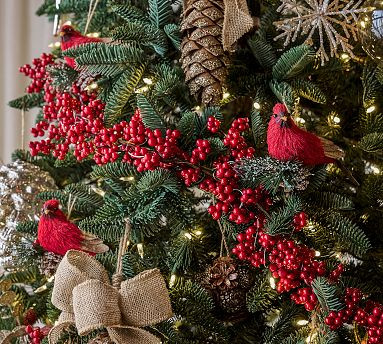 Lit Red Berry Garland | Pottery Barn (US)