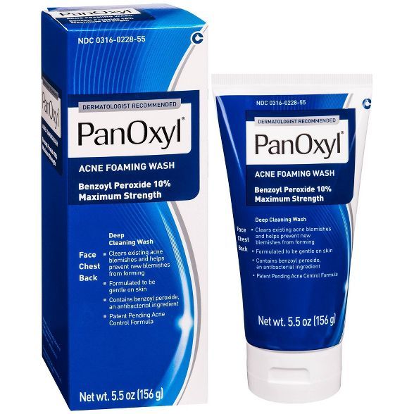 PanOxyl Anti-Microbial Acne Foaming Wash with 10% Benzoyl Peroxide - 5.5oz | Target