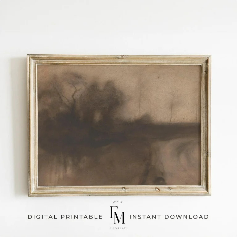 Vintage Moody Landscape Moody Vintage Moody Wall Decor Autumn Print Fall Vintage Art Oil Paint Ho... | Walmart (US)