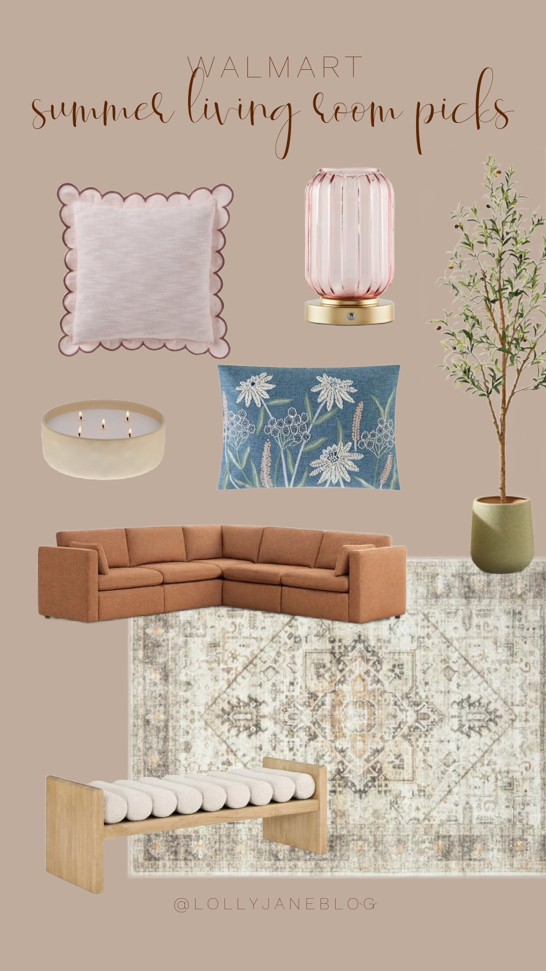 Your summer home refresh starts here! I found the cutest decor from Picked by Walmart — and yes, it’s all from Walmart! From the coziest brown sectional to the prettiest pink glass lamp 💕, it’s giving comfort and style. Don’t sleep on:
☀️ Summer throw pillows
🪴 A tall eucalyptus tree for that fresh, green vibe
🕯️ A concrete candle that fits any aesthetic
🪑 The most versatile padded bench
🌞 And a summer rug that pulls it all together

Summer styling = handled #PickedByWalmart #HomeDecorGoals #WalmartFinds

#LTKSeasonal #LTKStyleTip #LTKHome