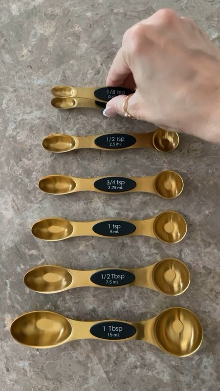 If you’re like me and your measuring spoons always seem to be scattered or you can’t find the one you specifically need, these magnetic measuring spoons are a must have! Love how perfectly they all hold together, & perfect for tiny storage space. Different colors available, and only $8!! 💕

#kitchenfinds #kitchengadgets #kitchenmusthave 

#LTKFindsUnder50 #LTKSummerSales #LTKHome