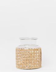 Panama Cane Wrapped Glass Vase - Small | THELIFESTYLEDCO