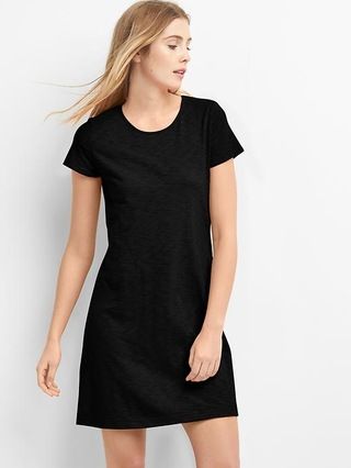 Gap Womens Twist-Back T-Shirt Dress True Black Size L | Gap US