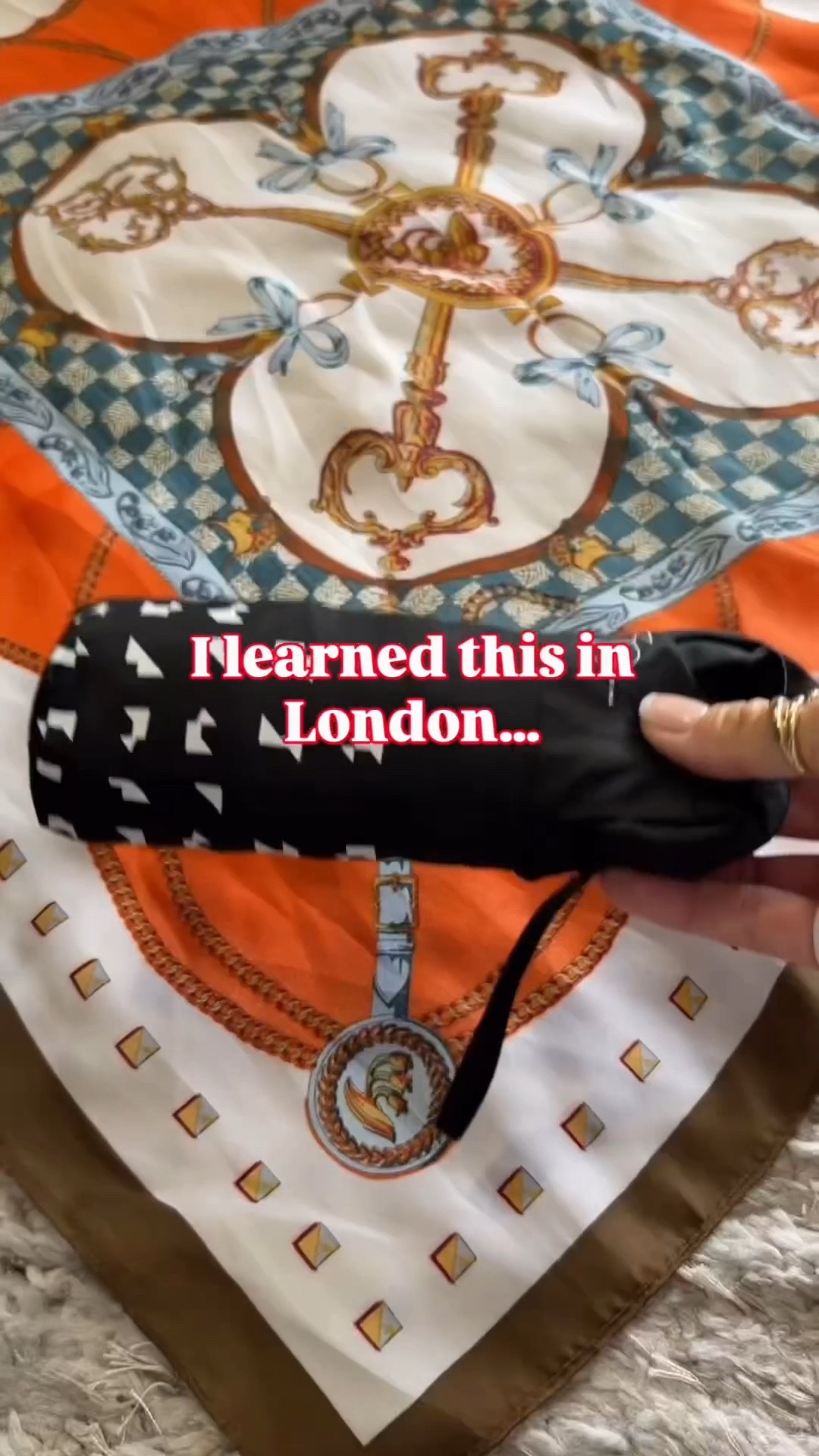 Here’s how you can carry un umbrella while wearing a clutch , just wrap it around in a scarf and hang it over the strap !

#LTKootd #LTKSeasonal #LTKU