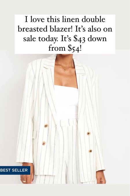 This linen blazer is on sale today for $43! It’s a perfect workwear piece  

#LTKFindsUnder50 #LTKStyleTip