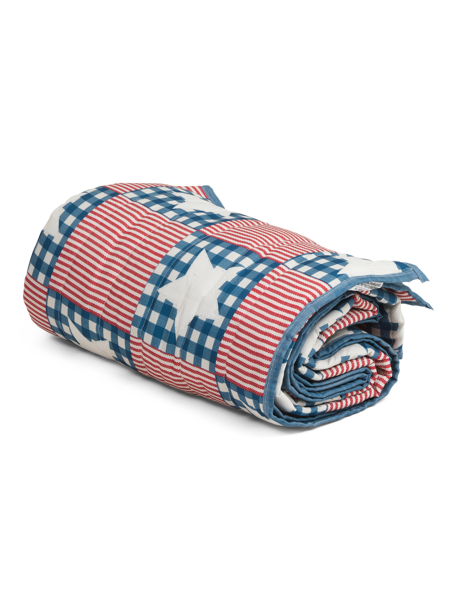 Reversible Americana Gingham Patchwork Outdoor Picnic Blanket | TJ Maxx