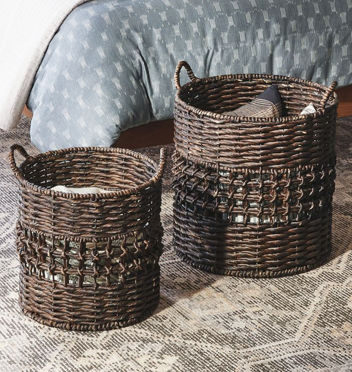 Lacey Round Woven Basket | Rejuvenation